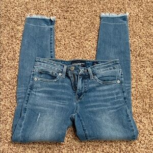 Lucky Brand Ava Skinny Women's Blue Jeans size 0 distressed ankle length